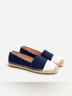 J. Crew Cavas Espadrille Colorblock Nautical Coastal Flats Size 7